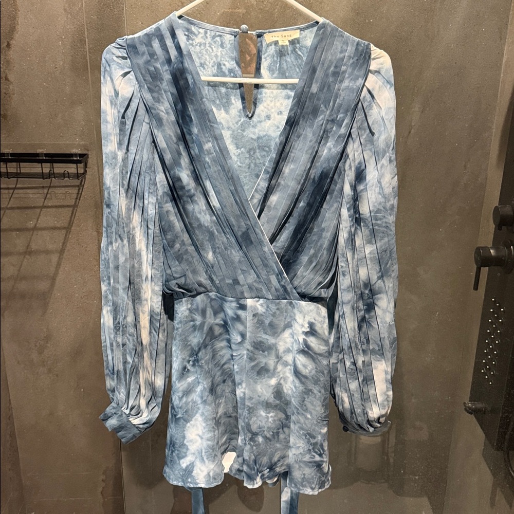 The Sang Blue Tie-Dye Dress